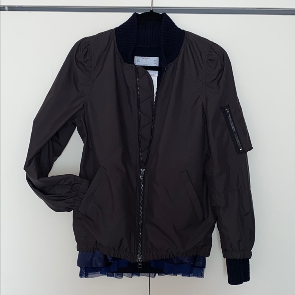 Sacai 1035 jacket sz 2 dark blue